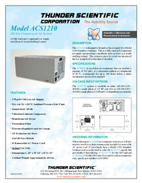 Thumbnail of document Data Sheet - ACS1210 Oil-Less Compressed Air System